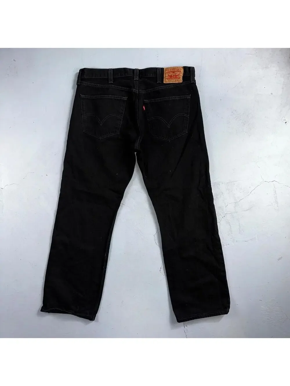 Levis 501 Vintage Y2K Mexico XX Straight Leg Jeans Black Dark Wash 38x30